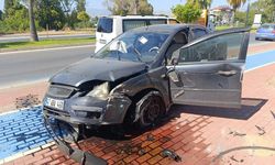 Takla atan araçtan burnu dahi kanamadan çıktı