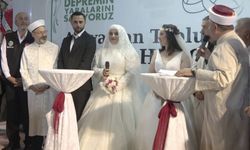 Adıyaman’da 100 depremzede çiftin nikahı kıyıldı