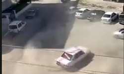 Drift atan sürücü ortalığı birbirine kattı