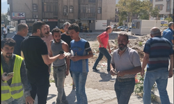 İnşaatta dehşet dolu anlar