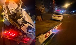 Mardin’de otomobil direğe çarptı: 2 yaralı