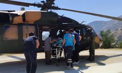 Askeri helikopter hamile kadın için havalandı