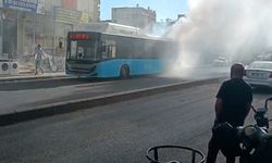 Diyarbakır şehir içi yolcu otobüsünde korkutan yangın