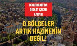 Diyarbakır’da dikkat çeken karar! O bölgeler artık hazinenin değil