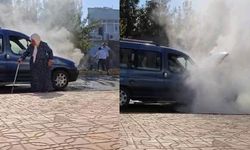 Diyarbakır'da bir araçta korku dolu anlar