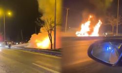 Diyarbakır'da korku dolu anlar; yanan otomobilin sürücüsü yaralandı