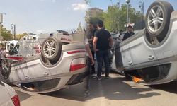 Diyarbakır'da otomobil takla attı, ehliyetsiz sürücü olay yerinden kaçtı