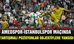 Amedspor-İstanbulspor maçında tartışmalı pozisyonlar objektiflere yansıdı