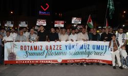 Diyarbakır'da İsrail'in Sumud Filosu'na saldırısı protesto edildi