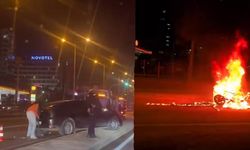 Diyarbakır’da motosiklet araca çarptıktan sonra alev aldı: 1 yaralı