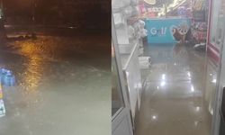 Diyarbakır'da sağanak yağış nedeniyle bazı iş yerlerini su bastı
