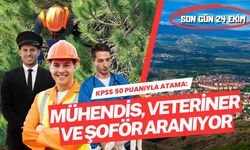 KPSS 50 Puanıyla Atama: Bingöl'de Mühendis, Veteriner ve Şoför Aranıyor