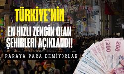Türkiye'nin en hızlı zengin olan şehirleri açıklandı!