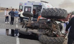 Diyarbakır'da otomobil, traktörle çarpıştı: 1 yaralı