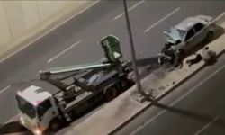 Diyarbakır karayolunda araç direğe çarptı: 2 yaralı