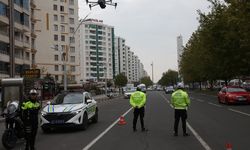 Diyarbakır'da dron destekli trafik denetimi