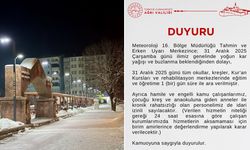 Ağrı'da  eğitime 1 gün ara