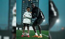 Diagne oğlu Junior ile antrenmana çıktı