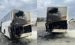 Diyarbakır otobüsü seyir halindeyken yangın çıktı