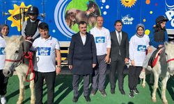 Diyarbakır’da çocuklar pony atlarla buluştu