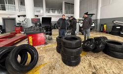 Diyarbakır’da kar yağdı, kış lastiğine ilgi arttı