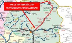 Bingöl-Erzurum karayolu tırlara kapatıldı