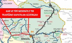 Bingöl-Elazığ  yolu tırlara  kapatıldı