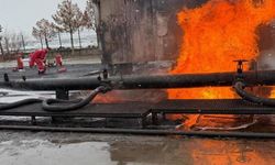 Diyarbakır’da ham petrol havuzunda yangın