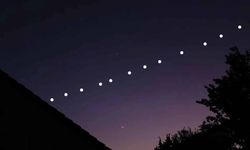 Hakkari'de Starlink uyduları  görüldü