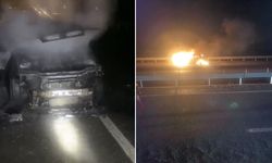 Batman-Diyarbakır  yolunda yangını