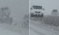 Kurubaş Geçidi'nde kar ve sis