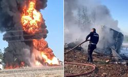 Yakıt yüklü tır alev alev yandı: 1 yaralı