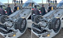 Diyarbakır’da takla atan otomobilde 1 yaralı