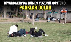 Diyarbakır’da güneş yüzünü gösterdi, parklar doldu