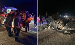 Elazığ’da otomobil ters döndü: 7 yaralı