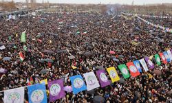 Diyarbakır Belediyesi eşbaşkanları Van Newroz'unda