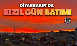 Diyarbakır’da kızıl gün batımı