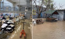 Şiddetli sağanak fabrikayı göle çevirdi