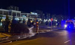 Diyarbakır’da elektrikli araç alev topuna döndü