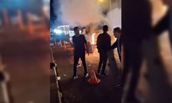 Diyarbakır'da yolcu minibüsünde korkutan yangın
