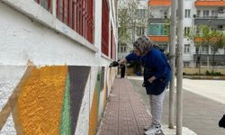 Diyarbakır'da okul duvarlarına sanat işlendi