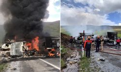 Kafa kafaya çarpışma: Tır şoförleri yaşamını yitirdi