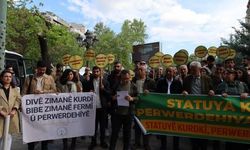 Milli Eğitim Bakanlığı önünde Kürtçenin statüsünü tanıyın çağrısı