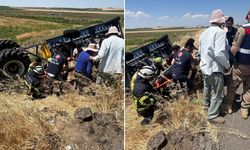 Diyarbakır'da traktör takla attı, sürücü yaralı