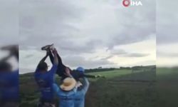 Dünya bunu konuşuyor; Halatla atladı, canından oldu