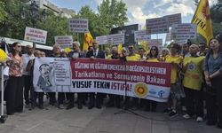 Eğitim Sen bakanlık önünden seslendi: Yusuf Tekin istifa