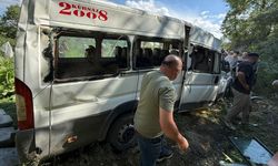 Minibüs tarlaya uçtu: 8 yaralı