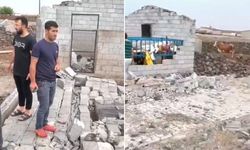 Diyarbakır'da ahır çatısı çöktü