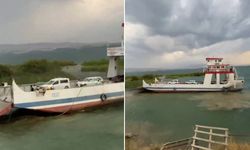 Elazığ’da fırtına: Feribot iskeleye yanaşmadı