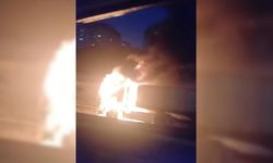 TEM Otoyolu’nda tır alev alev yandı
